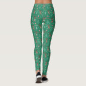 Schattige rendier groene kerstpyjamabroek leggings (Achterkant)