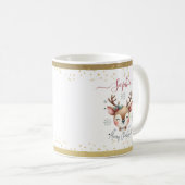 Schattige rendier kerst Kinder warme chocolademelk Koffiemok (Voorkant rechts)