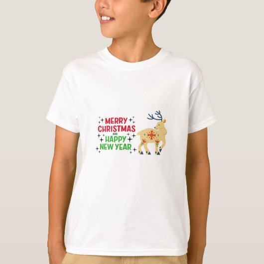 Schattige rendier kerst shirt (Voorkant)