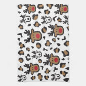Schattige rendier luipaard print patroon Keuken Ha Theedoek (Verticaal)