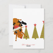 Schattige rendier vrolijke kerst Kaarten (Achterkant)