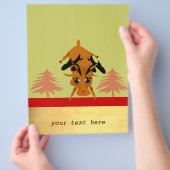 Schattige rendieren flyer (Hand)