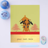 Schattige rendieren flyer (Enkel)