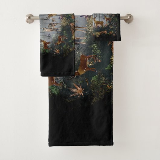 Schattige rendieren 's nachts bad handdoek (Insitu)