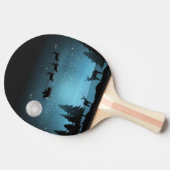 Schattige rendieren 's nachts tafeltennisbatje (Zijkant)