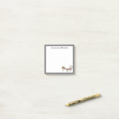 Schattige reptielgekko post-it® notes (Op bureau)