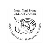 Schattige retouradres voor slakkenpost 	rubberstempel (Afrduk)