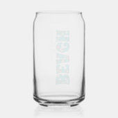 Schattige Retro Beach Life Blikvorm Glas (Achterkant)