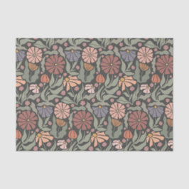 Schattige  Retro Bloemen Tissue Papier