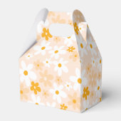 Schattige Retro Boho Groovy Daisy Verjaardagsfeest Bedankdoosjes (Achterkant)