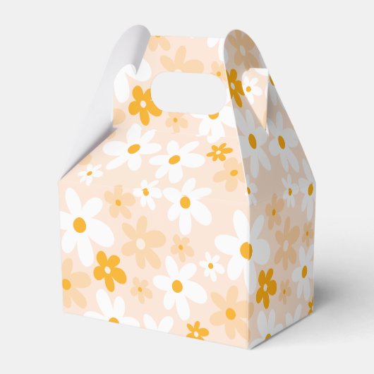 Schattige Retro Boho Groovy Daisy Verjaardagsfeest Bedankdoosjes (Achterkant)