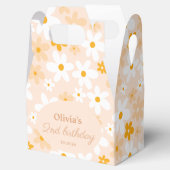 Schattige Retro Boho Groovy Daisy Verjaardagsfeest Bedankdoosjes (Geopend)