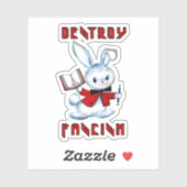 Schattige Retro Bunny - Vernietig het fascisme Sticker (Vel)