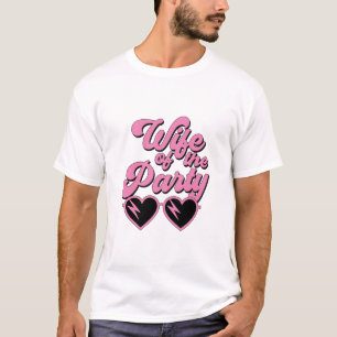 Schattige Retro Echtgenote Van De Feest Bruidsmeis T-shirt