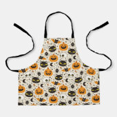 Schattige Retro Halloween patroon Schort (Voorkant)