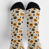 Schattige Retro Halloween patroon Sokken (Top)