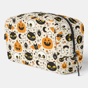 Schattige Retro Halloween patroon Toilettasje