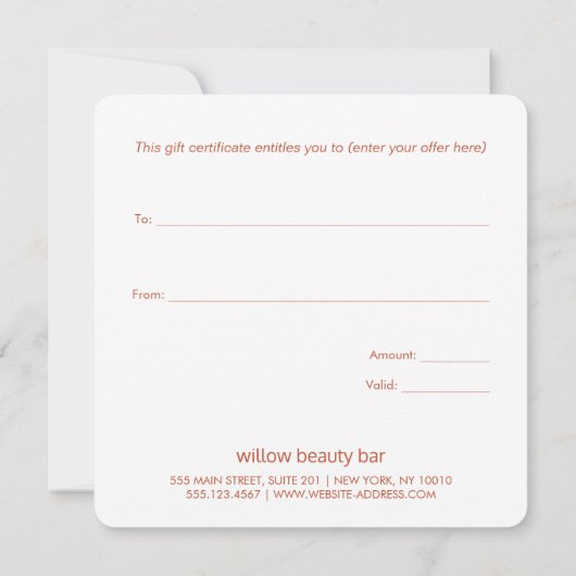 Schattige Retro Kerstcadeaubon (Achterkant)