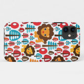 schattige retro Lion kinder illustratie Case-Mate iPhone Case (Achterkant (horizontaal))