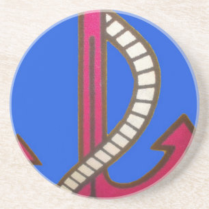 schattige Retro marine Achor.jpg Zandsteen Onderzetter