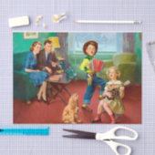 schattige retro  ontkoppeling tissuepapier (Craft)