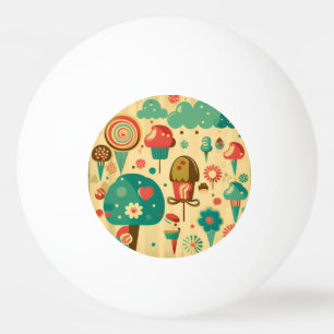 Schattige retro  ontwerp kinder Ping Pong Paddle Pingpongballen
