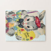 schattige retro  paasfeest legpuzzel (Horizontaal)