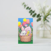 schattige retro  paasfeest visitekaartje (Staand voorkant)