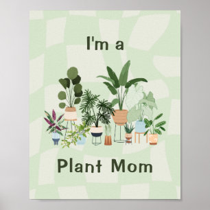 Schattige Retro Schoon Muurkunst Poster plant ma