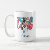 Schattige Retro Scrub Life Nursing Koffiemok (Links)