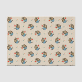 SCHATTIGE RETRO WASBEER met het Papieren zakdoekje Tissuepapier