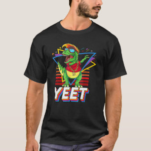 Schattige Rex Dab Dans Dabbing Dinosaur Cool Retr T-shirt