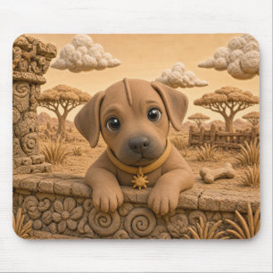 Schattige Rhodesian Ridgeback Puppy, Baby Hond Muismat