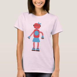 Schattige Robot Couple Shirt (van haar)