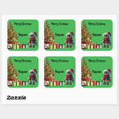 schattige robot Kerst sticker (Vel)