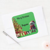 schattige robot Kerst sticker (Envelop)