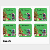 schattige robot kerstfeest Sticker (Vel)