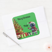 schattige robot kerstfeest Sticker (Envelop)