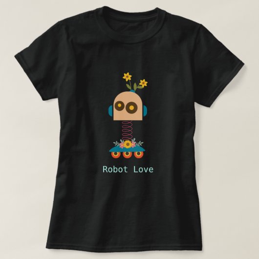Schattige robotontwerp t-shirt (Design voorkant)