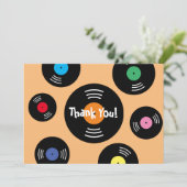 Schattige Rock and Roll Verjaardag dank u kaarten (Staand voorkant)