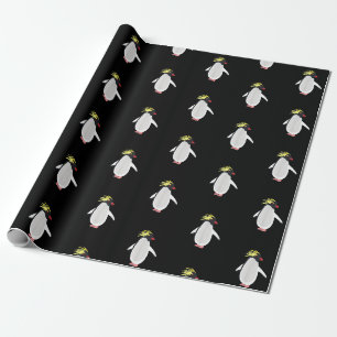 Schattige Rockhopper Pinguïn Grappig Antarctisch D Cadeaupapier