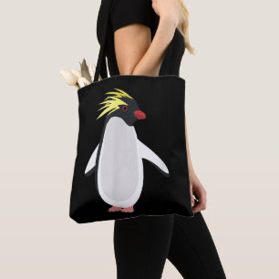 Schattige Rockhopper Pinguïn Grappig Antarctisch D Draagtas
