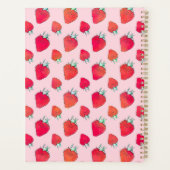  Schattige Rode Aardbeien Girly Roze Patroon Planner (Achterkant)