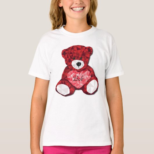 Schattige Rode Beren Valentijnsdag T-shirt (Voorkant)