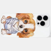 SCHATTIGE RODE EN WITTE CAVALIER SPANIEL PUPPY DOG Case-Mate iPhone CASE (Achterkant (horizontaal))