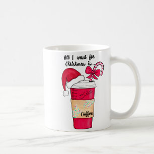 Schattige Rode Kerstman Hoed Koffie Candy Cane Ker Koffiemok