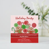 Schattige rode kerstpeperkoeken kaart (Staand voorkant)