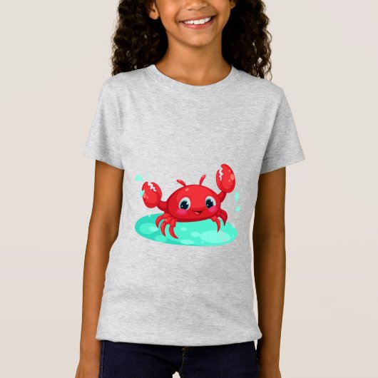 Schattige rode krab t-shirt (Voorkant)