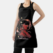 Schattige rode magiër kat held schort (Insitu)