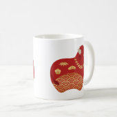 Schattige rode os, Chinees Nieuwjaar van de os Koffiemok (Voorkant rechts)